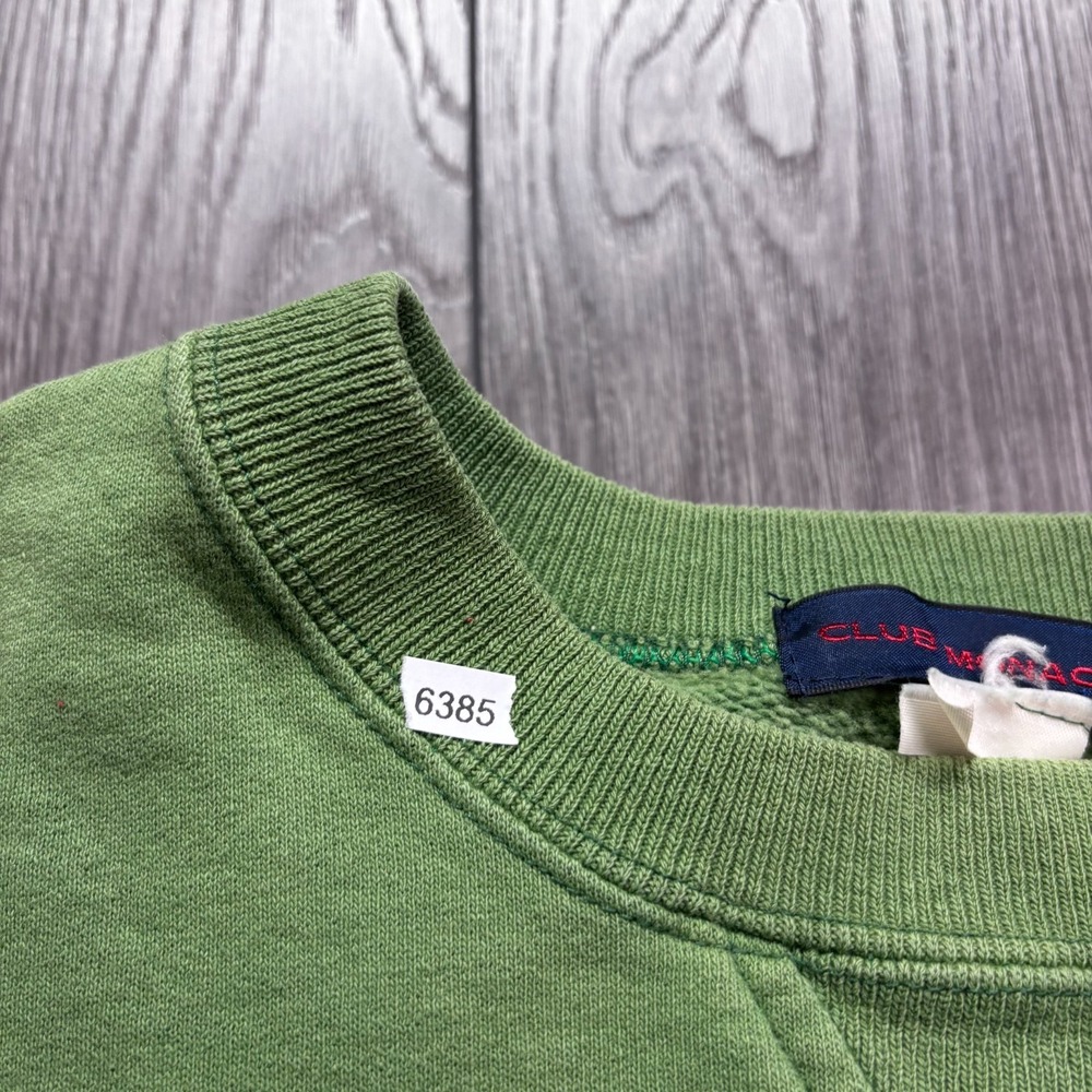 Vintage 90s Club Monaco Green Crewneck Sweatshirt Medium Cmx Rare - Picture 8 of 8